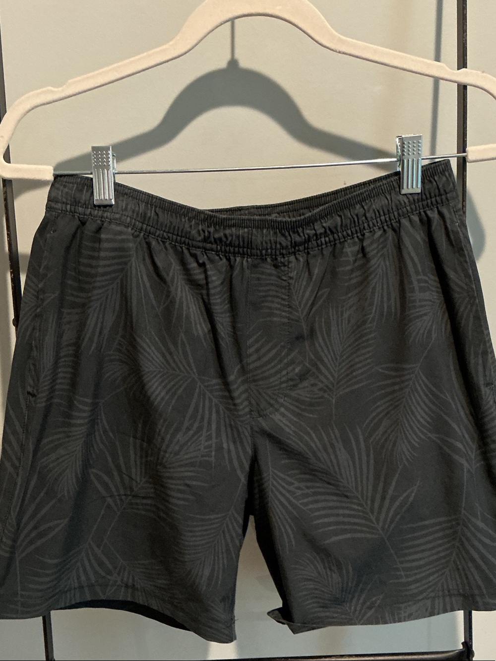 Men's chubbies Black Palm-Print Swim/Active Shorts